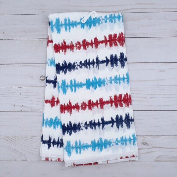 Flour Sack Kitchen Towel Eat Drink BBQ Tie Dye - Picture 3 of 3